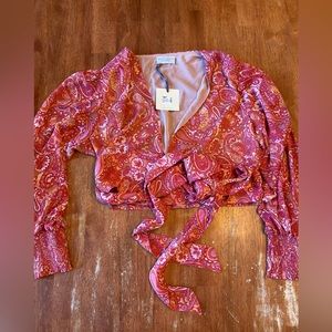 Paisley Wrap Top